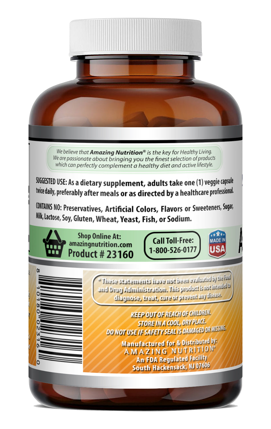 Amazing Formulas Ashwagandha Extract 500 Mg | 120 Veggie Capsules