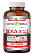 Amazing Formulas BCAA (Branched Chain Amino Acids) 2:1:1 1000 Mg Per Serving | 500 Capsules