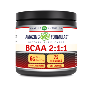 Amazing Formulas BCAA 2:1:1 | 1 Lb | 75 Servings | Unflavored