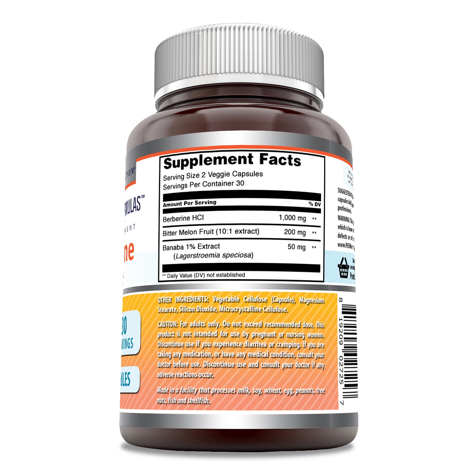 Amazing Formulas Berberine Complex | 1250 Mg Per Serving | 60 Veggie Capsules