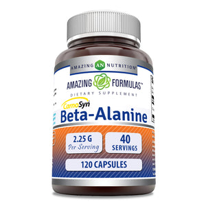 Amazing Formulas Beta Alanine | 2.25 Grams Per Serving | 120 Capsules
