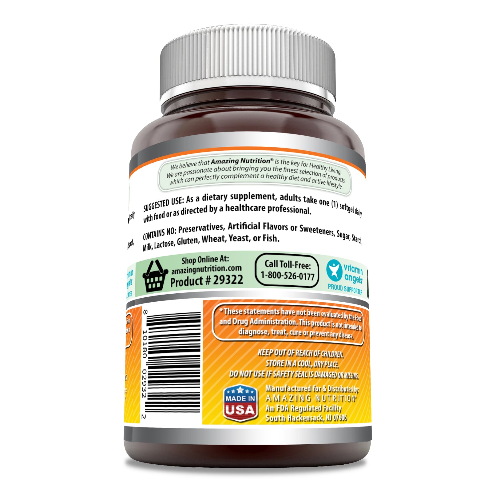 Amazing Formulas Beta-Carotene | 25,000 IU | 180 Softgels