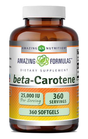 Amazing Formulas Beta-Carotene 25,000 IU | 360 Softgels