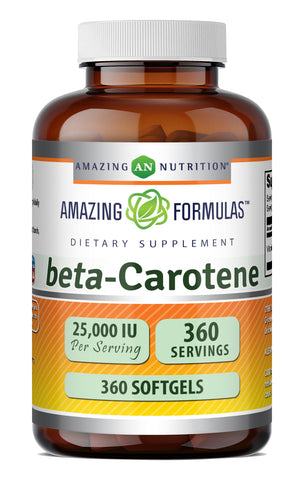 Image of Amazing Formulas Beta-Carotene 25,000 IU | 360 Softgels