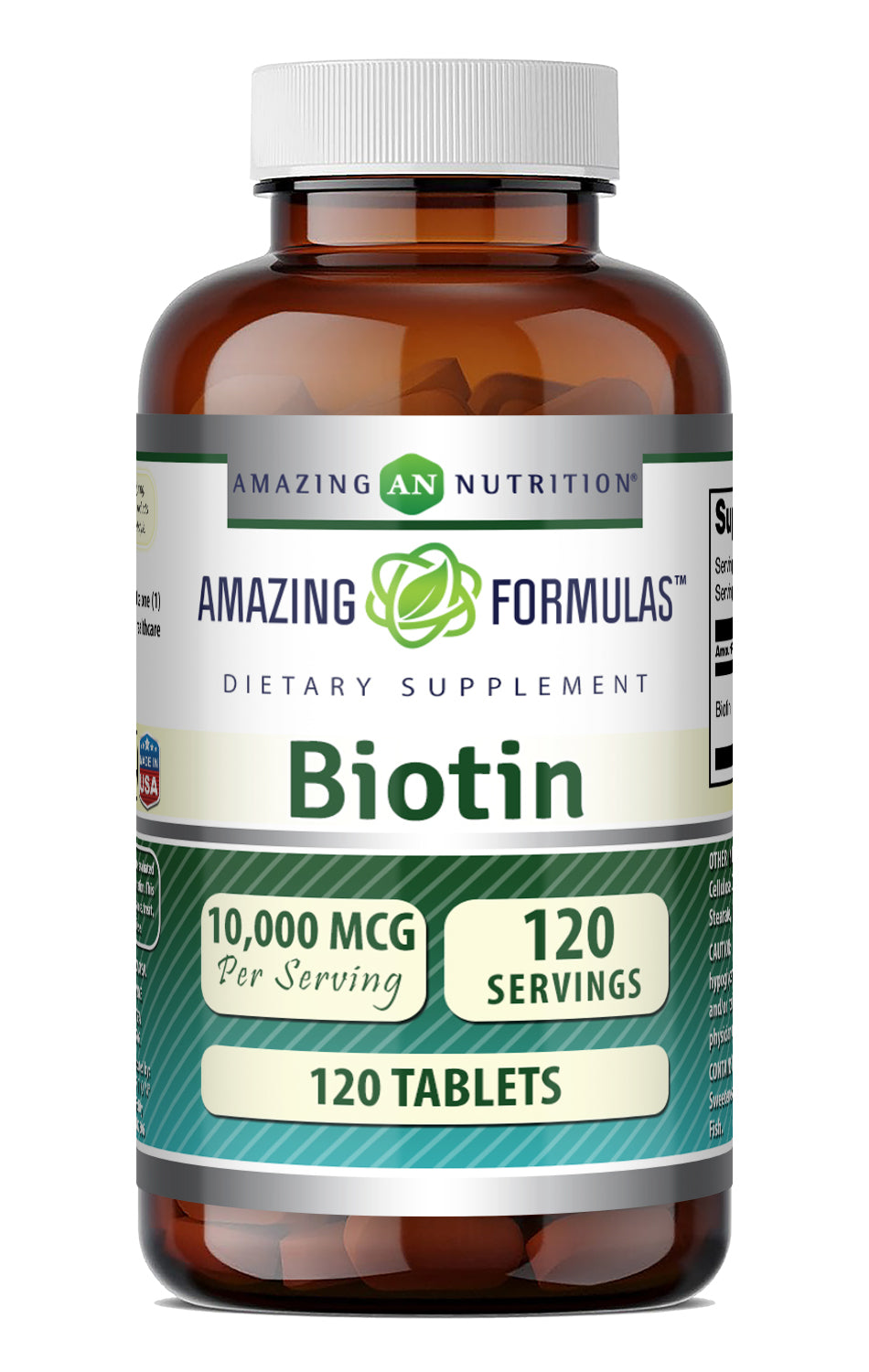 Amazing Formulas Biotin (Vitamin B7) 10,000 Mcg  | 120 Tablets