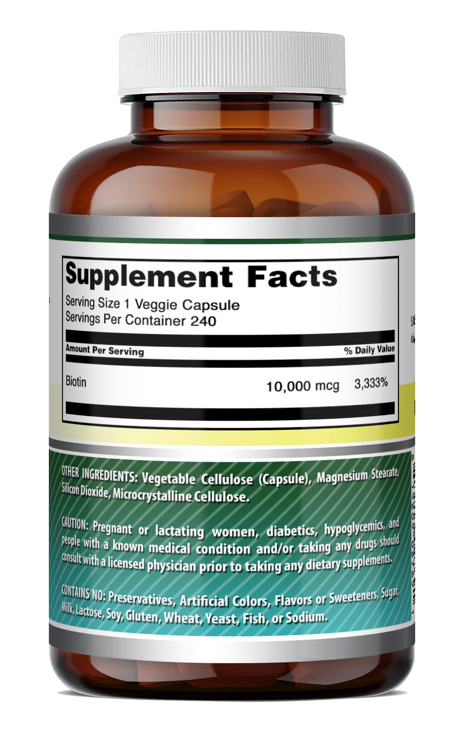 Amazing Formulas Biotin (Vitamin B7) 10,000 Mcg | 240 Veggie Capsules
