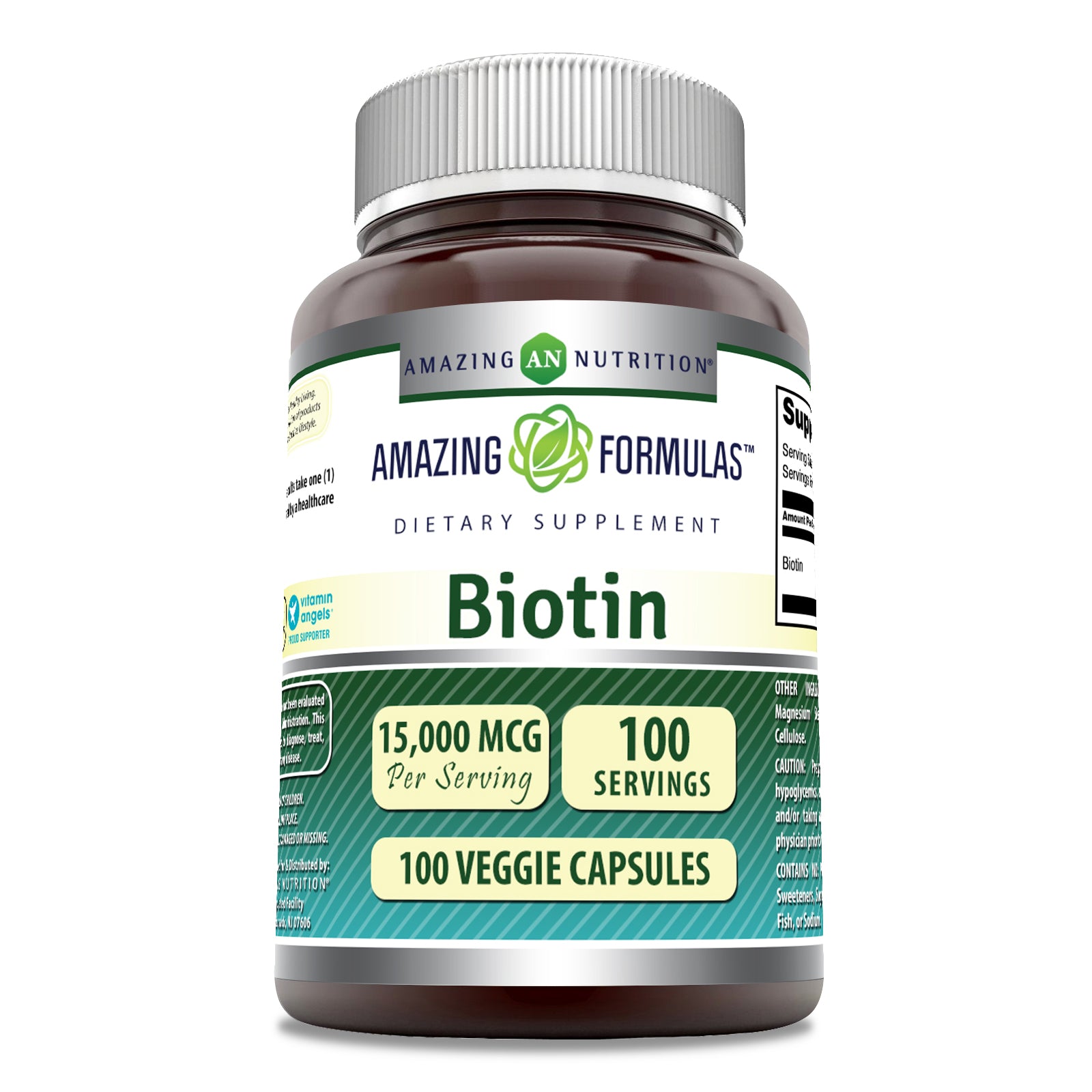 Amazing Formulas Biotin | 15,000 Mcg | 100 Veggie Capsules