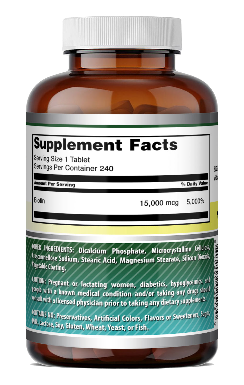 Amazing Formulas Biotin (Vitamin B7) 15,000 Mcg | 240 Tablets