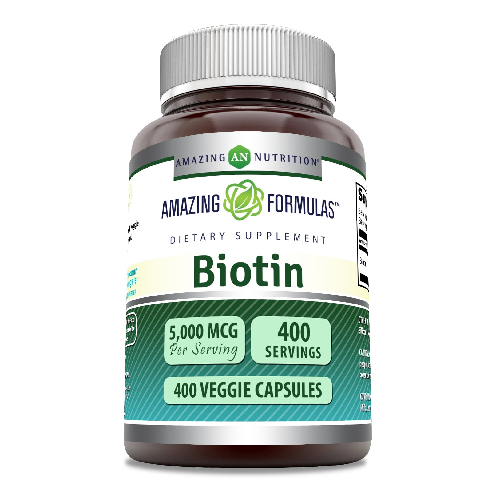 Amazing Formulas Biotin | 5000 Mcg | 400 Veggie Capsules