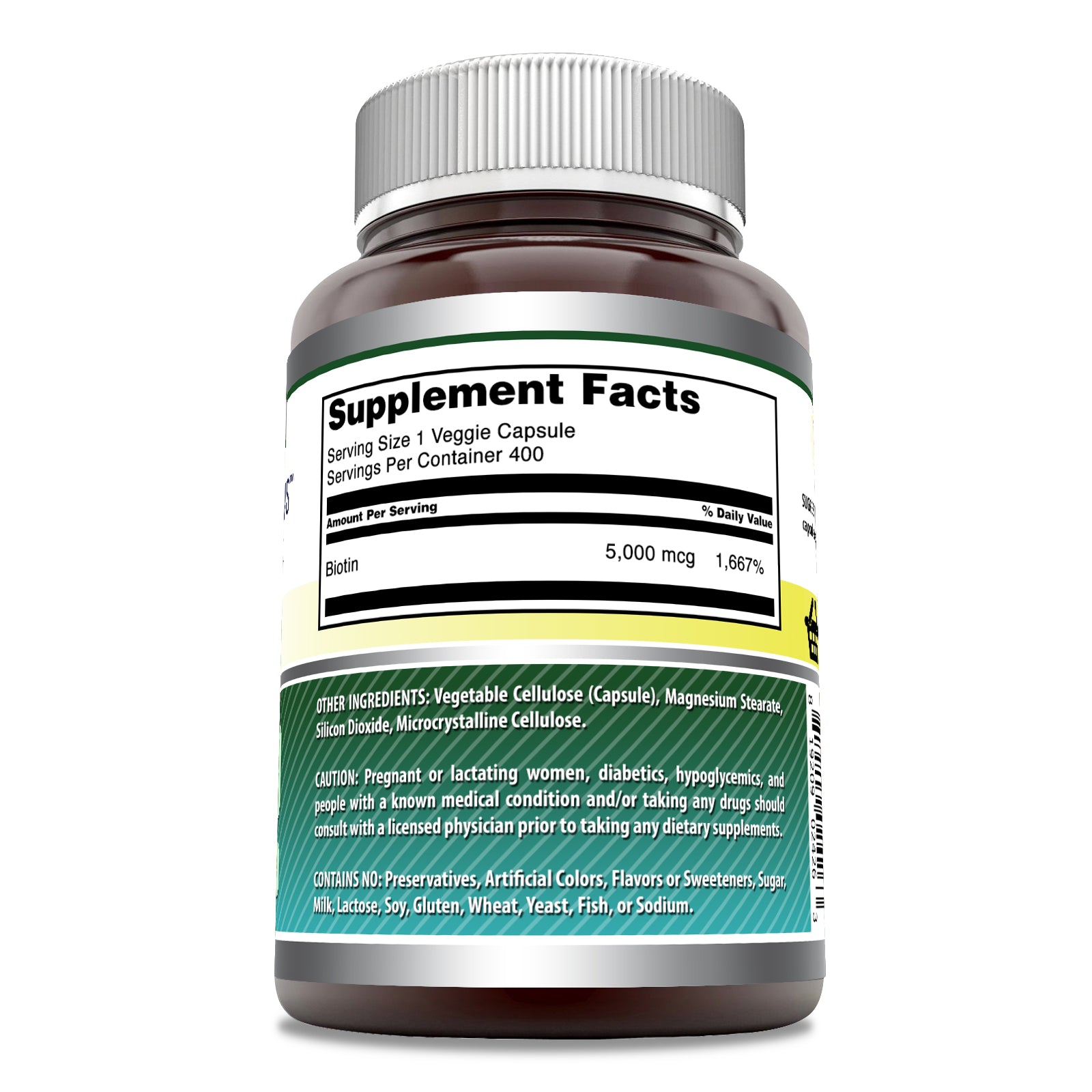 Amazing Formulas Biotin | 5000 Mcg | 400 Veggie Capsules