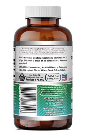 Image of Amazing Formulas Biotin with Organic Coconut Oil 10,000 Mcg | 240 Softgels