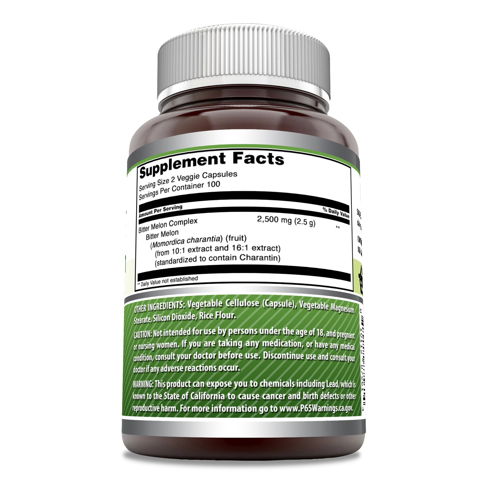 Amazing Formulas Bitter Melon Complex | 2500 Mg Per Serving | 200 Veggie Capsules