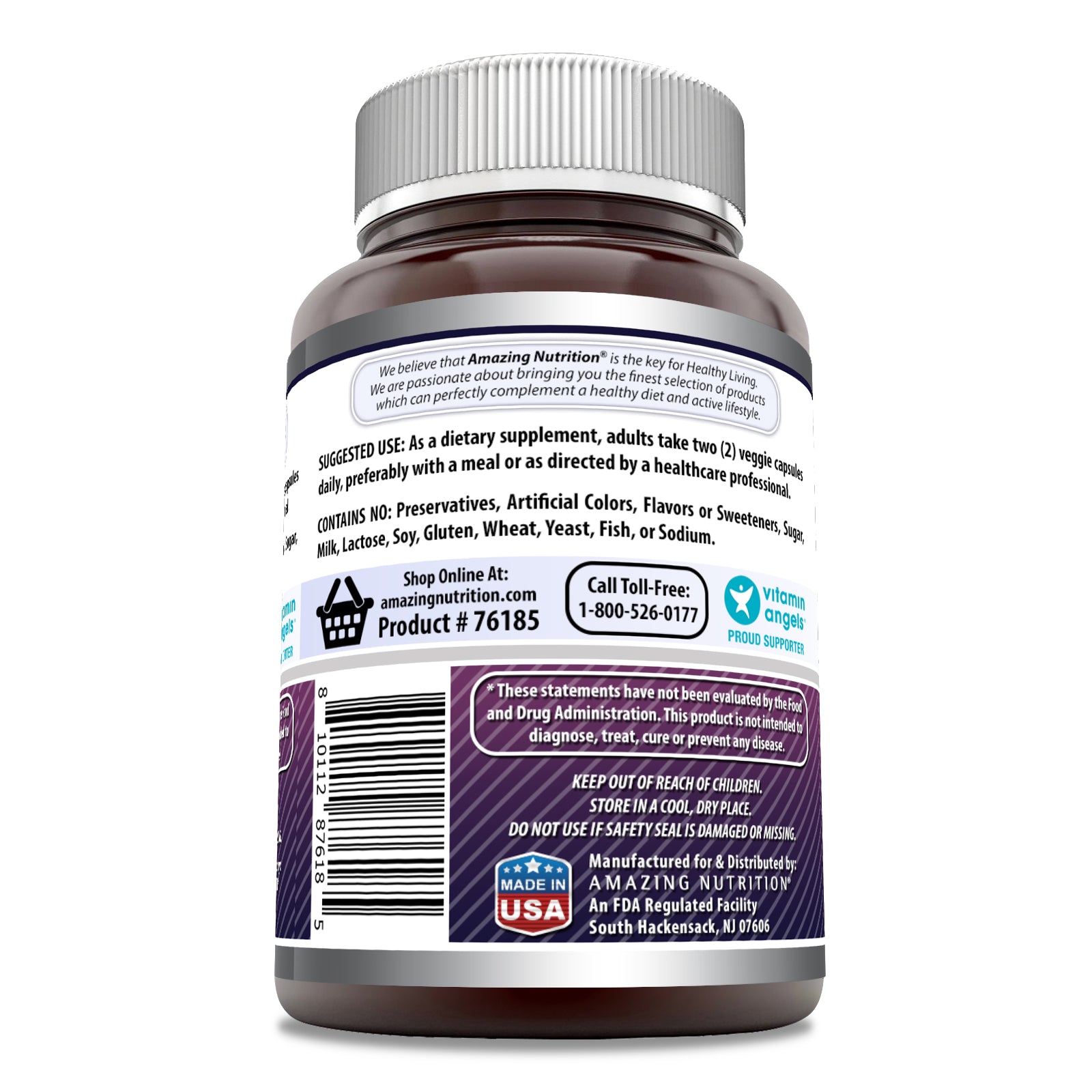 Amazing Formulas Black Elderberry | 3000 Mg Per Serving | 180 Veggie Capsules