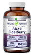 Amazing Formulas Sambucus Black Elderberry | 300 Mg Extract 10:1 (3000 Mg Equivalent) per Serving | 360 Veggie Capsules