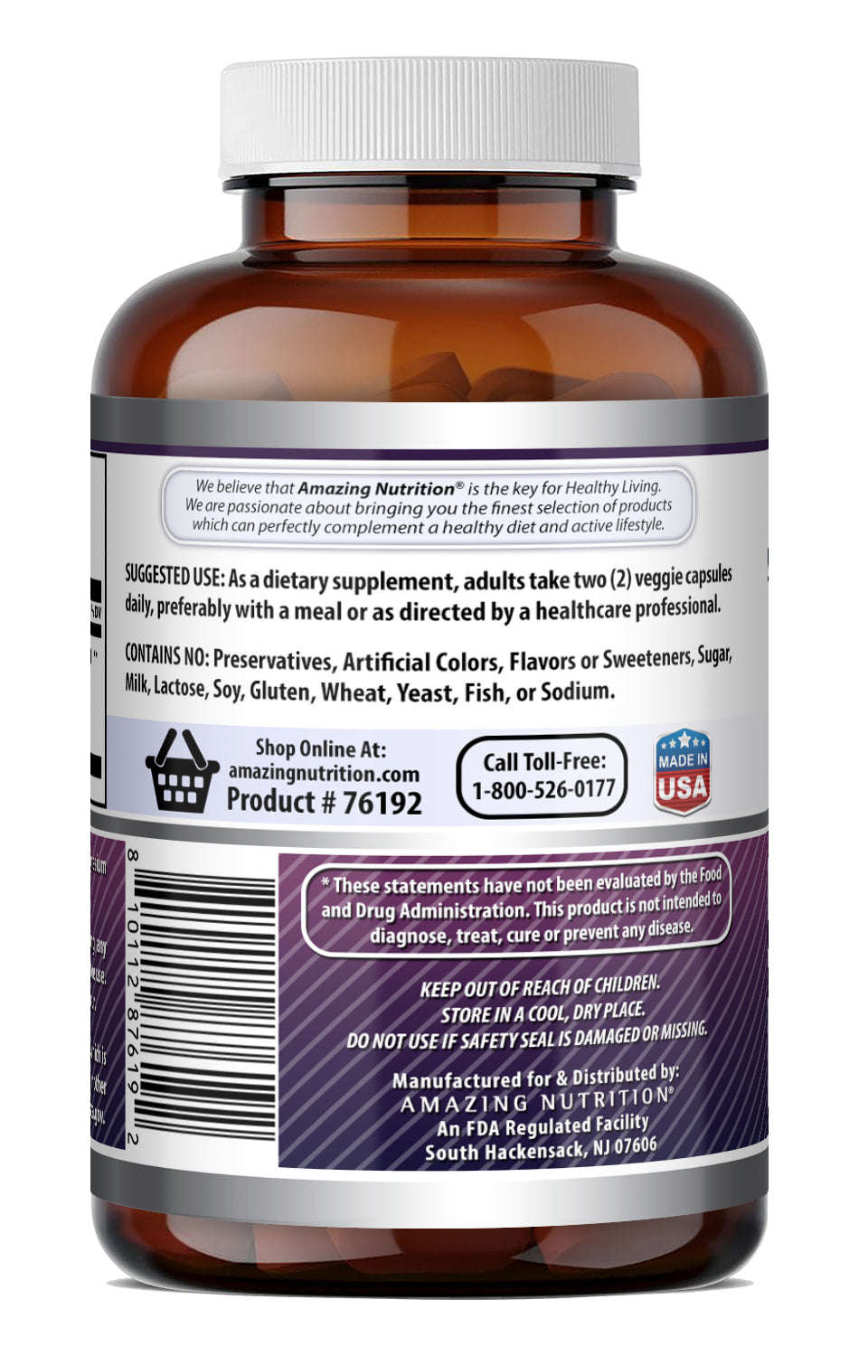 Amazing Formulas Sambucus Black Elderberry | 300 Mg Extract 10:1 (3000 Mg Equivalent) per Serving | 360 Veggie Capsules