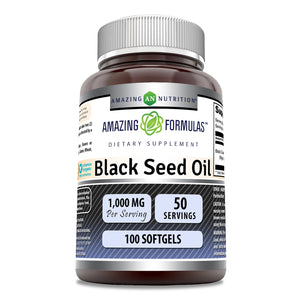 Amazing Formulas Black Seed Oil | 1000 Mg Per Serving | 100 Softgels