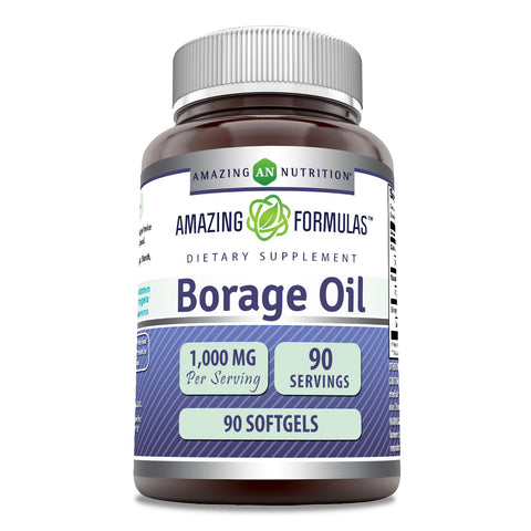 Image of Amazing Formulas Borage Oil | 1000 Mg | 90 Softgels