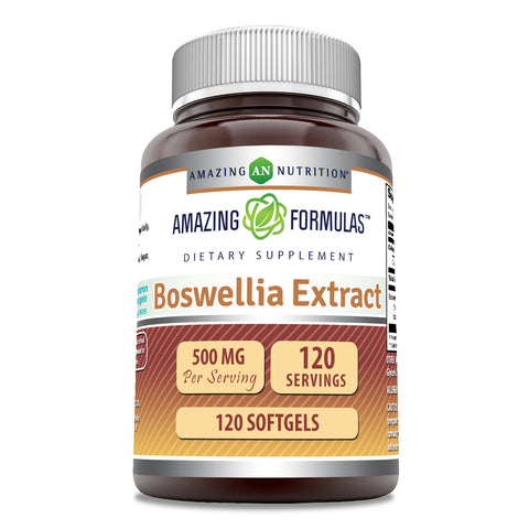 Image of Amazing Formulas Boswellia Extract | 500 Mg | 120 Softgels