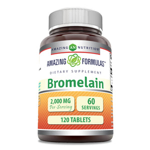 Amazing Formulas Bromelain | 2000 MG Per Serving | 120 Tablets