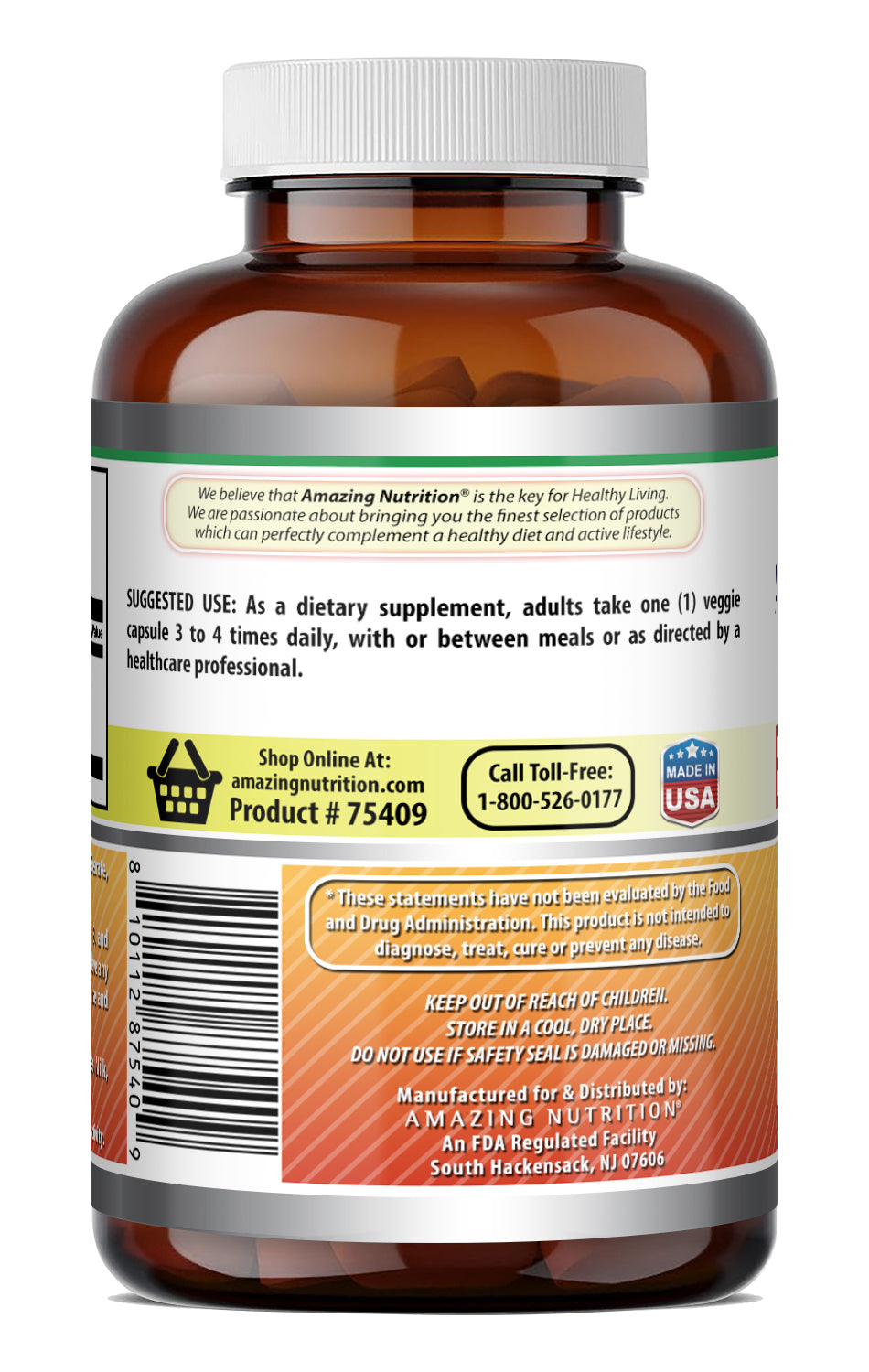 Amazing Formulas Bromelain 500 Mg (2400 GDU) | 240 Veggie Capsules