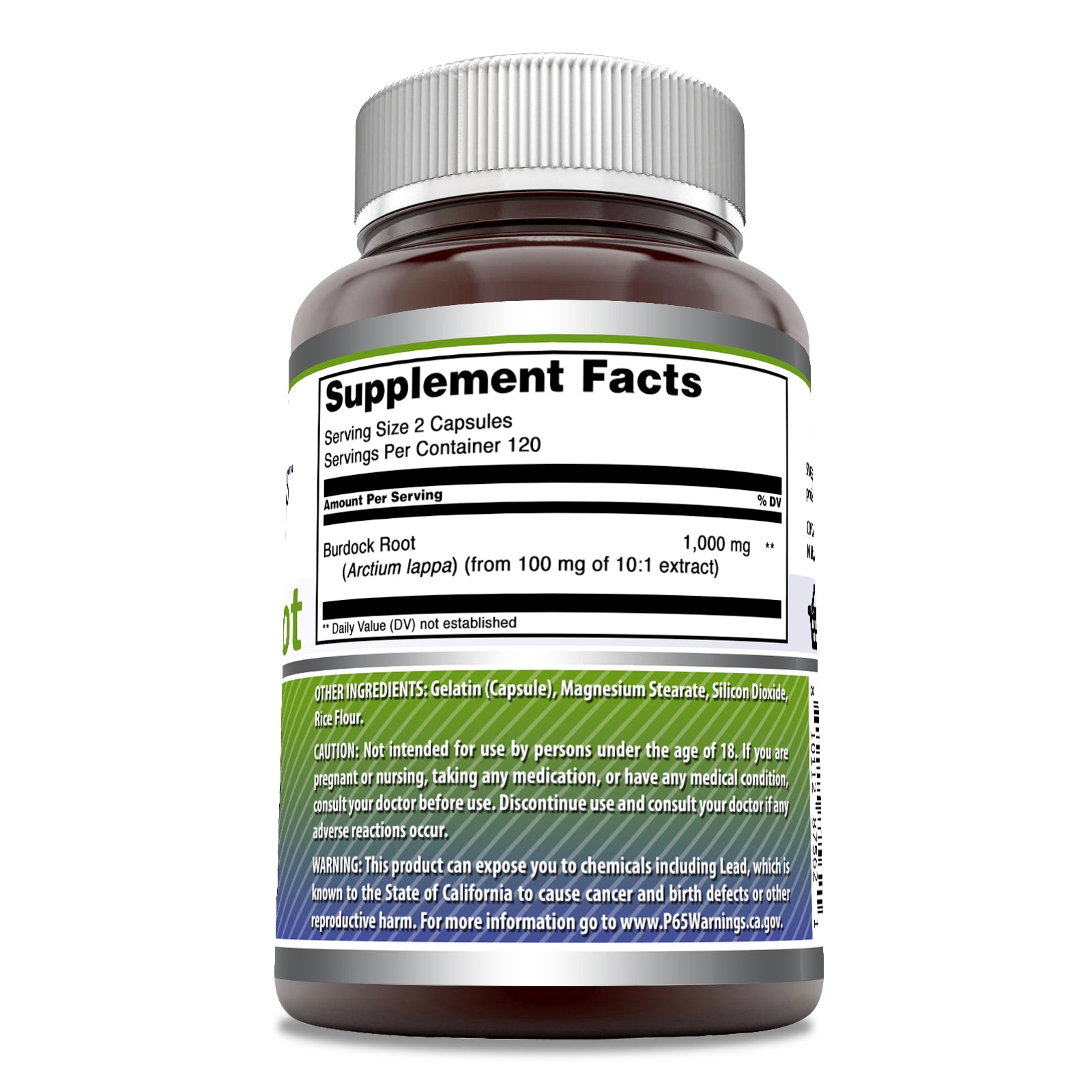 Amazing Formulas Burdock Root | 1000 mg Per Serving | 240 Capsules