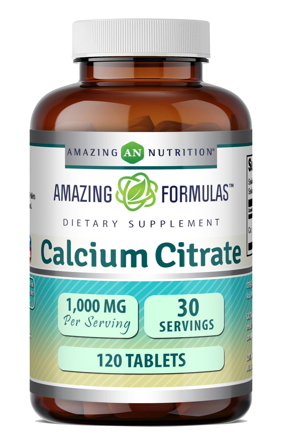 Amazing Formulas Calcium Citrate 1000 Mg per Serving | 120 Tablets