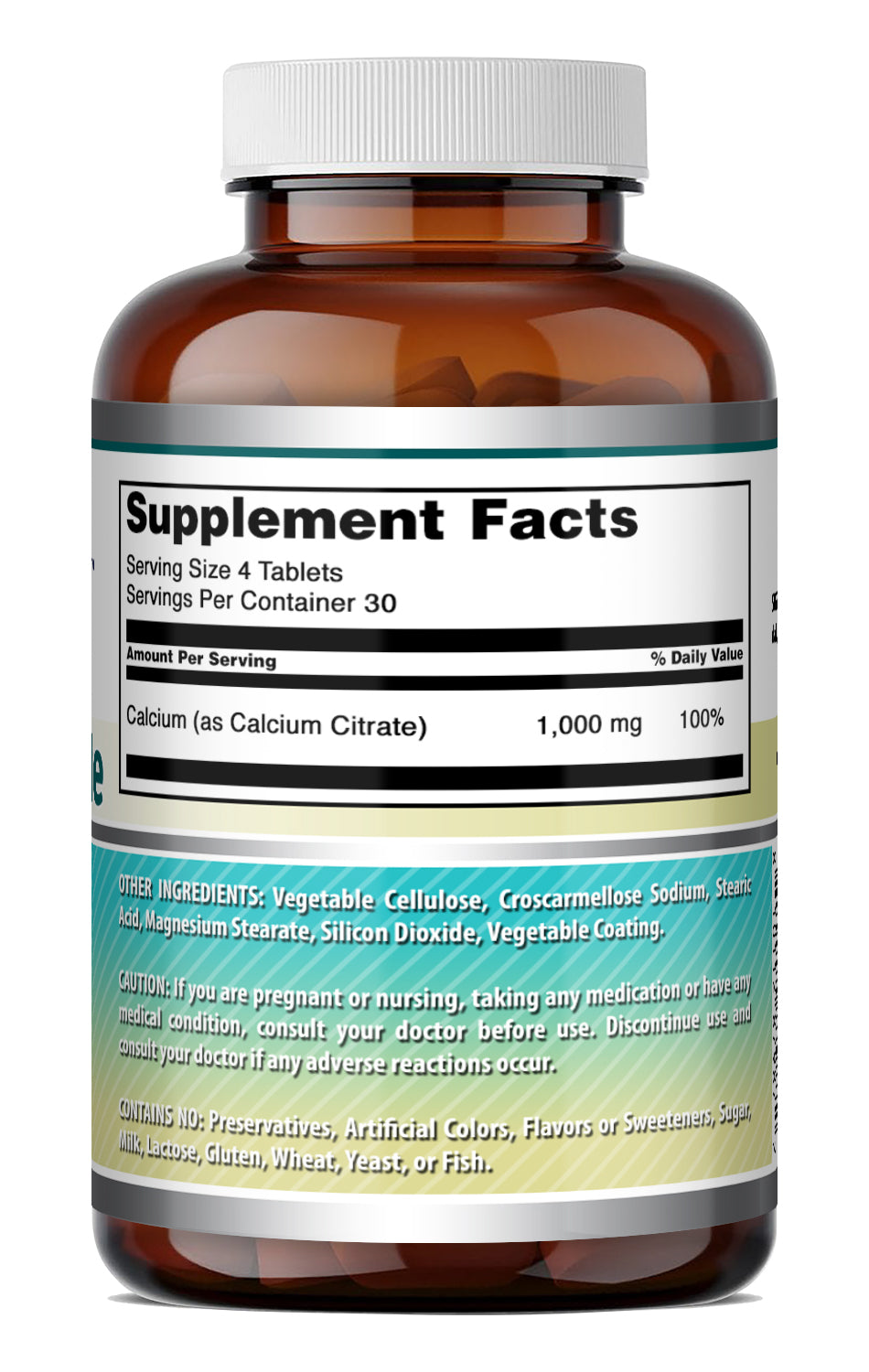 Amazing Formulas Calcium Citrate 1000 Mg per Serving | 120 Tablets