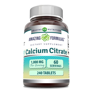 Amazing Formulas Calcium Citrate | 1000 Mg Per Serving | 240 Tablets