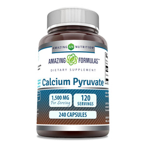 Amazing Formulas Calcium Pyruvate | 1500 Mg Per Serving | 240 Capsules