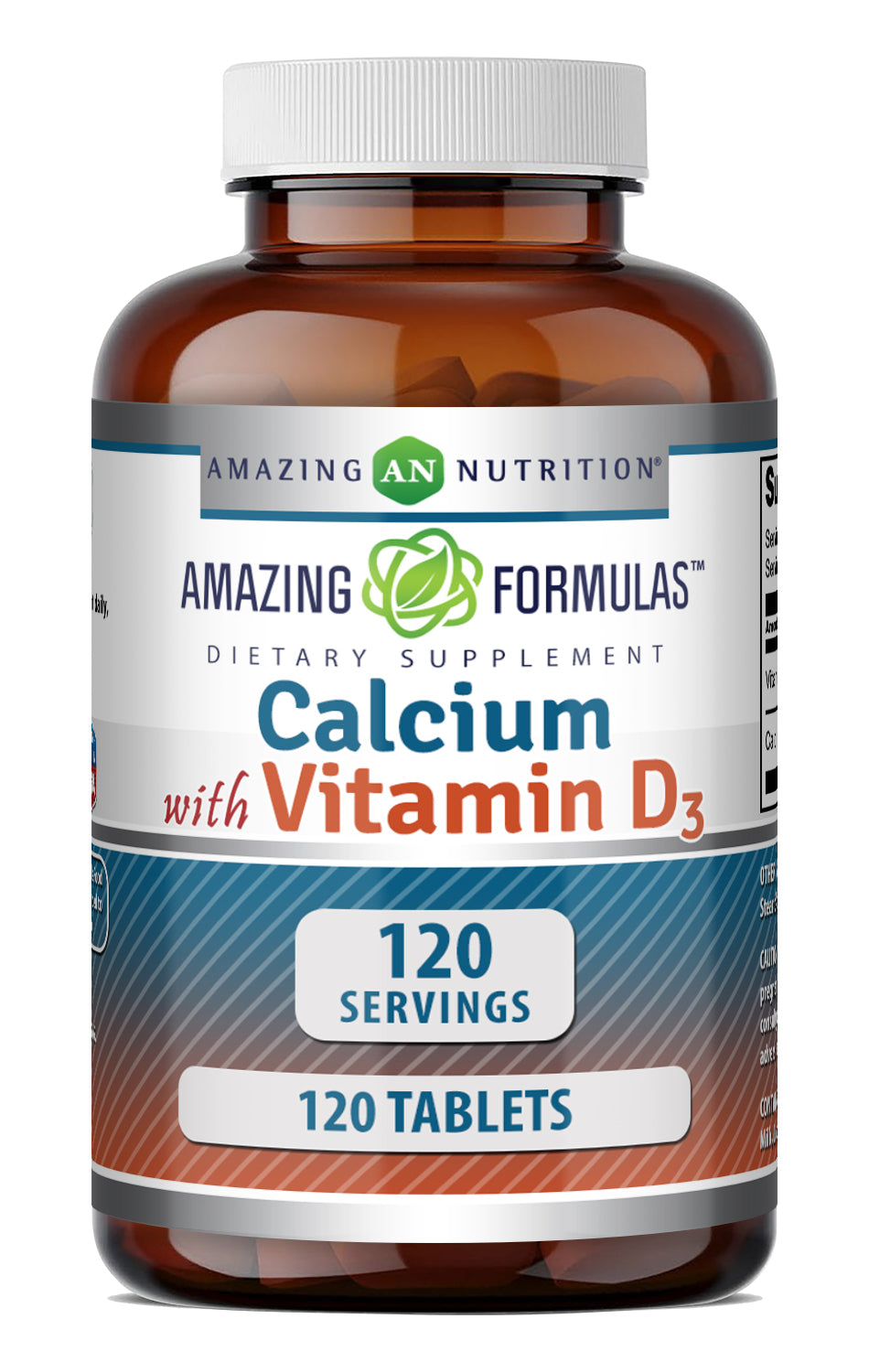 Amazing Formulas Calcium 400 IU with Vitamin D3 600 Mg | 120 Tablets