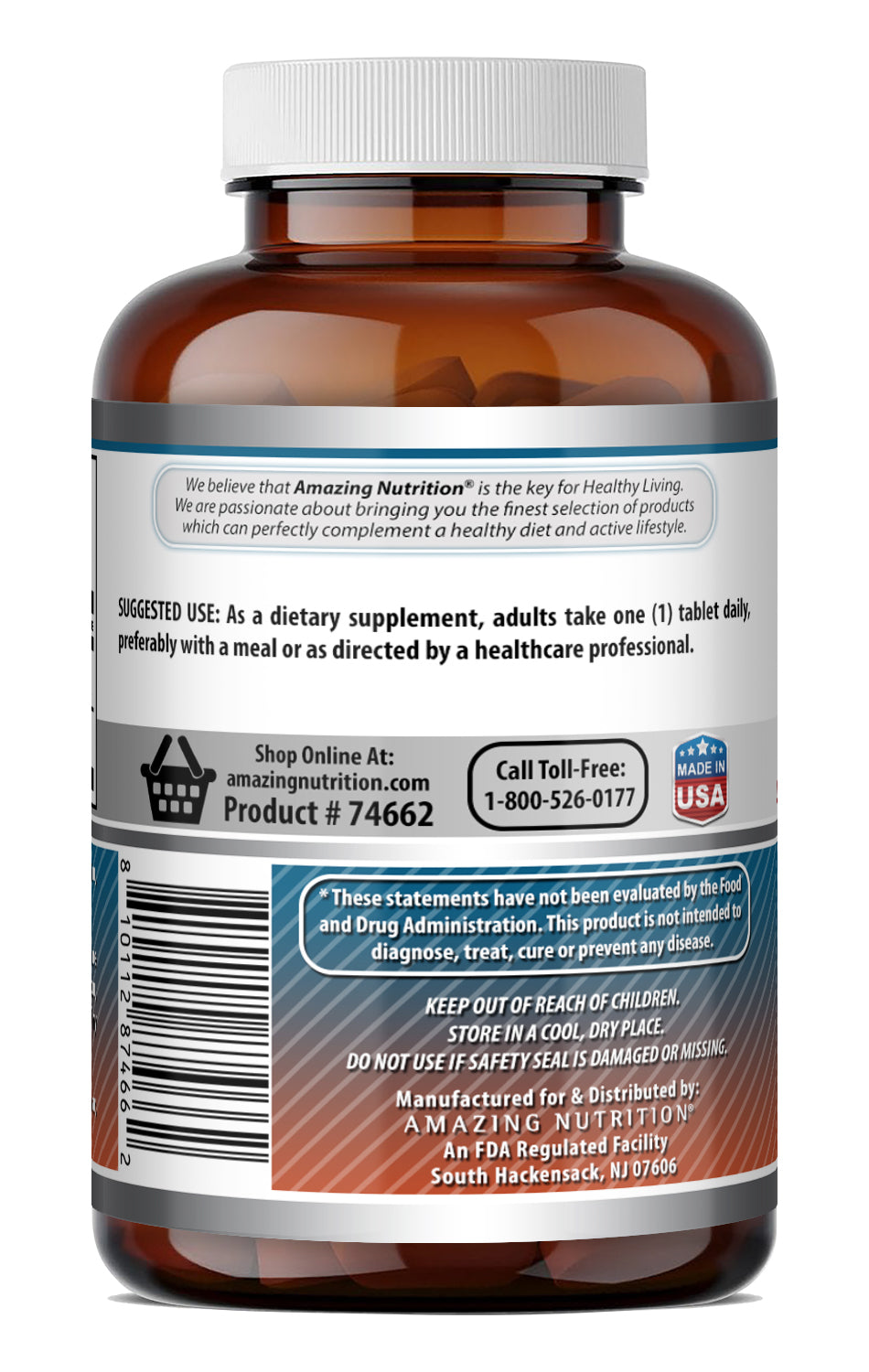 Amazing Formulas Calcium 400 IU with Vitamin D3 600 Mg | 120 Tablets