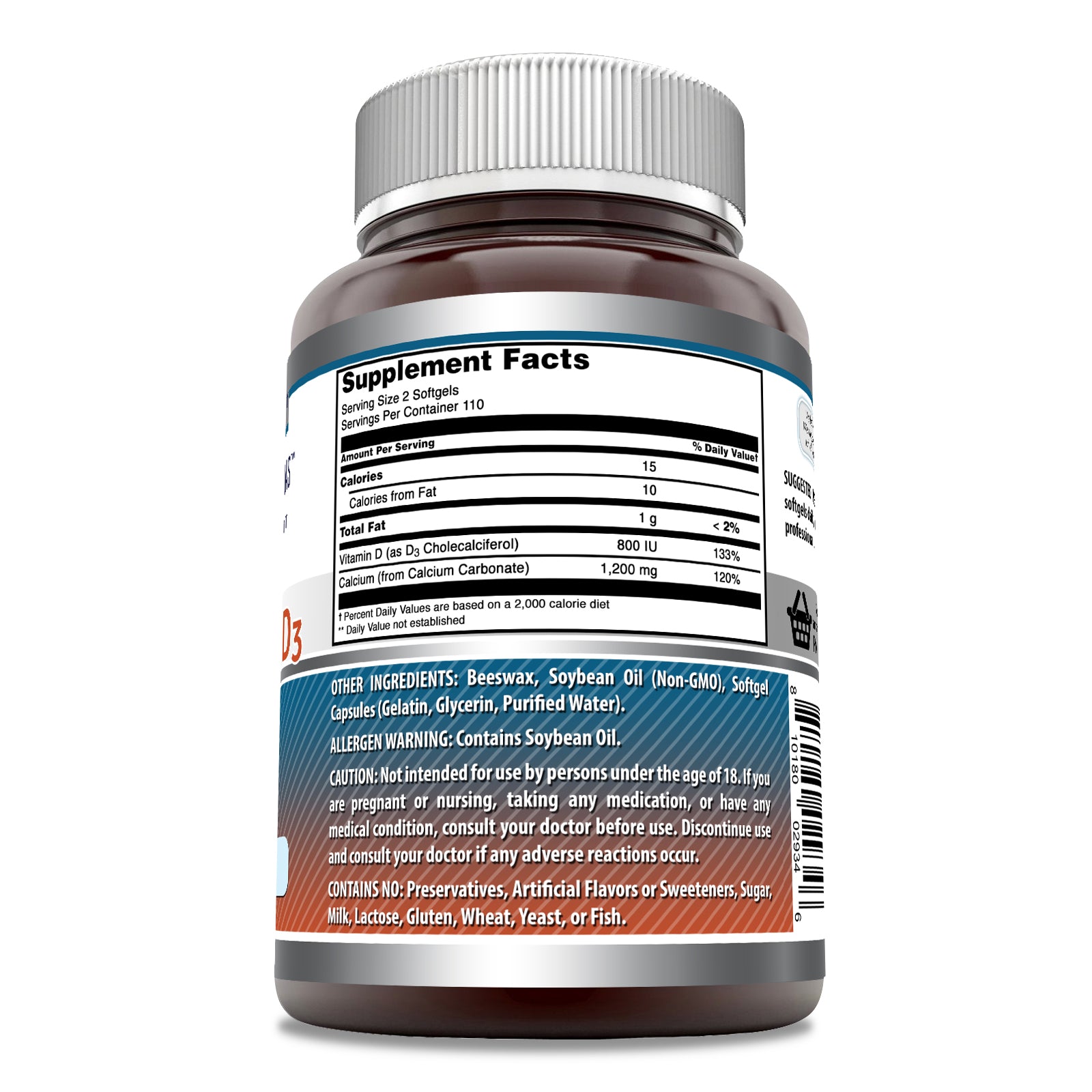 Amazing Formulas Calcium With Vitamin D3 |  220 Softgels