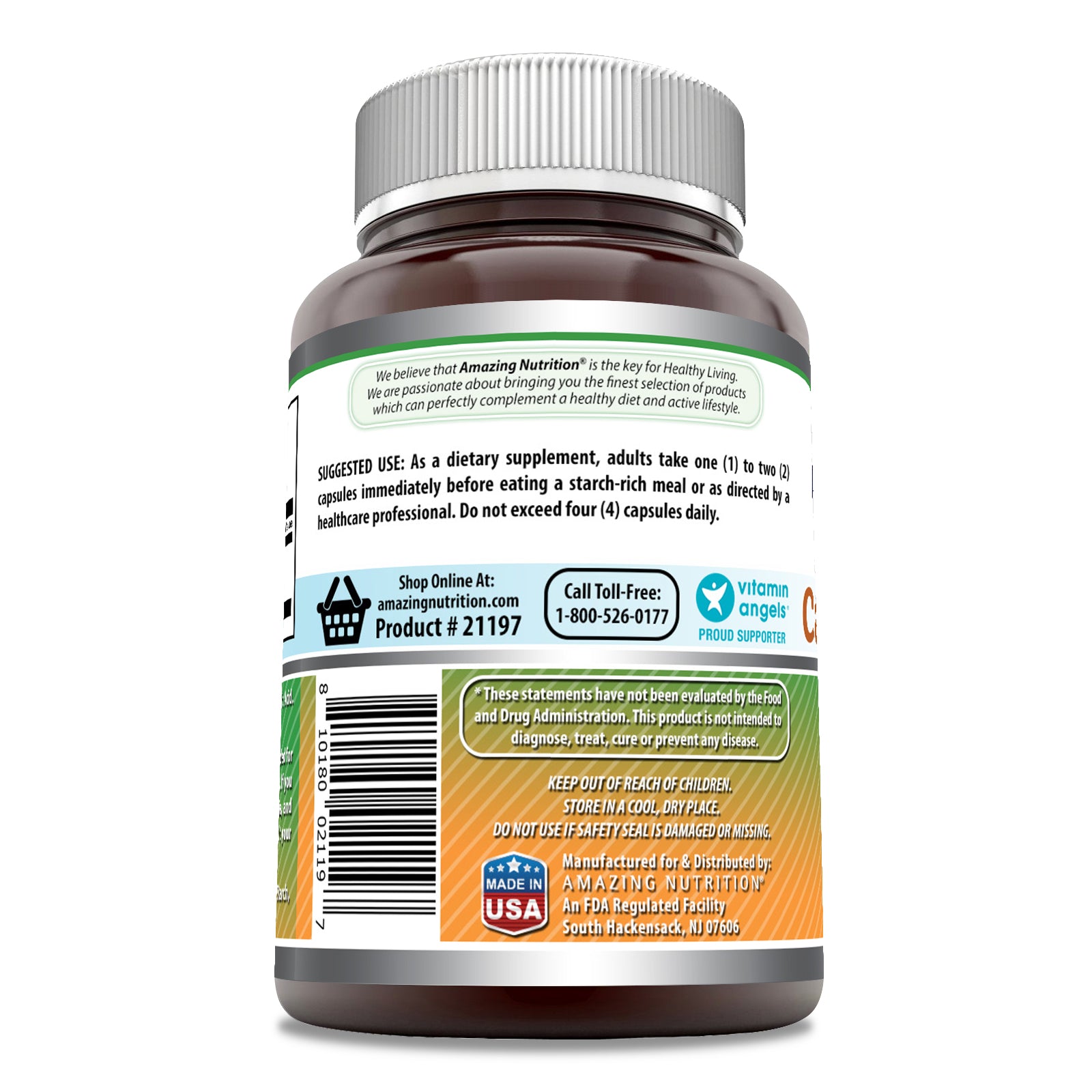 Amazing Formulas Carb Blocker Plus | 1000 Mg Per Serving | 120 Capsules