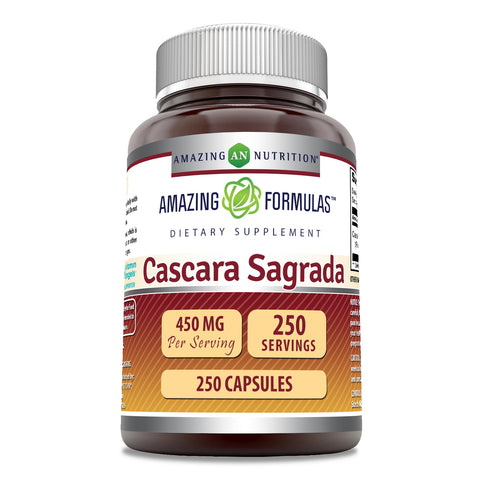 Image of Amazing Formulas Cascara Sagrada | 450 Mg | 250 Capsules