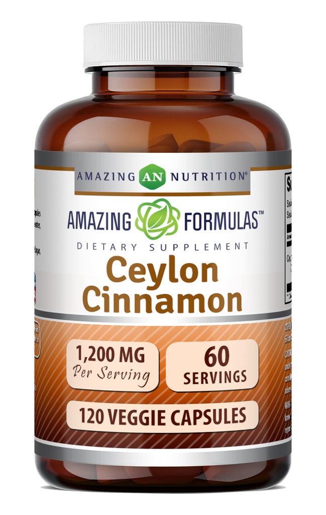 Amazing Formulas Ceylon Cinnamon 1200 Mg per Serving | 120 Veggie Capsules