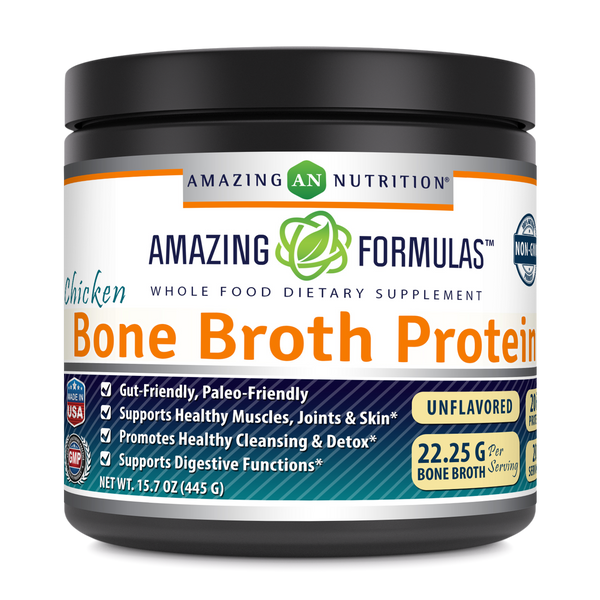 Amazing Formulas Chicken Bone Broth Protein 20 Servings Amazing