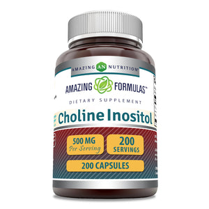 Amazing Formulas Choline Inositol | 500 Mg | 200 Capsules