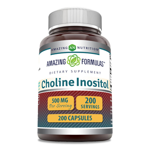 Image of Amazing Formulas Choline Inositol | 500 Mg | 200 Capsules