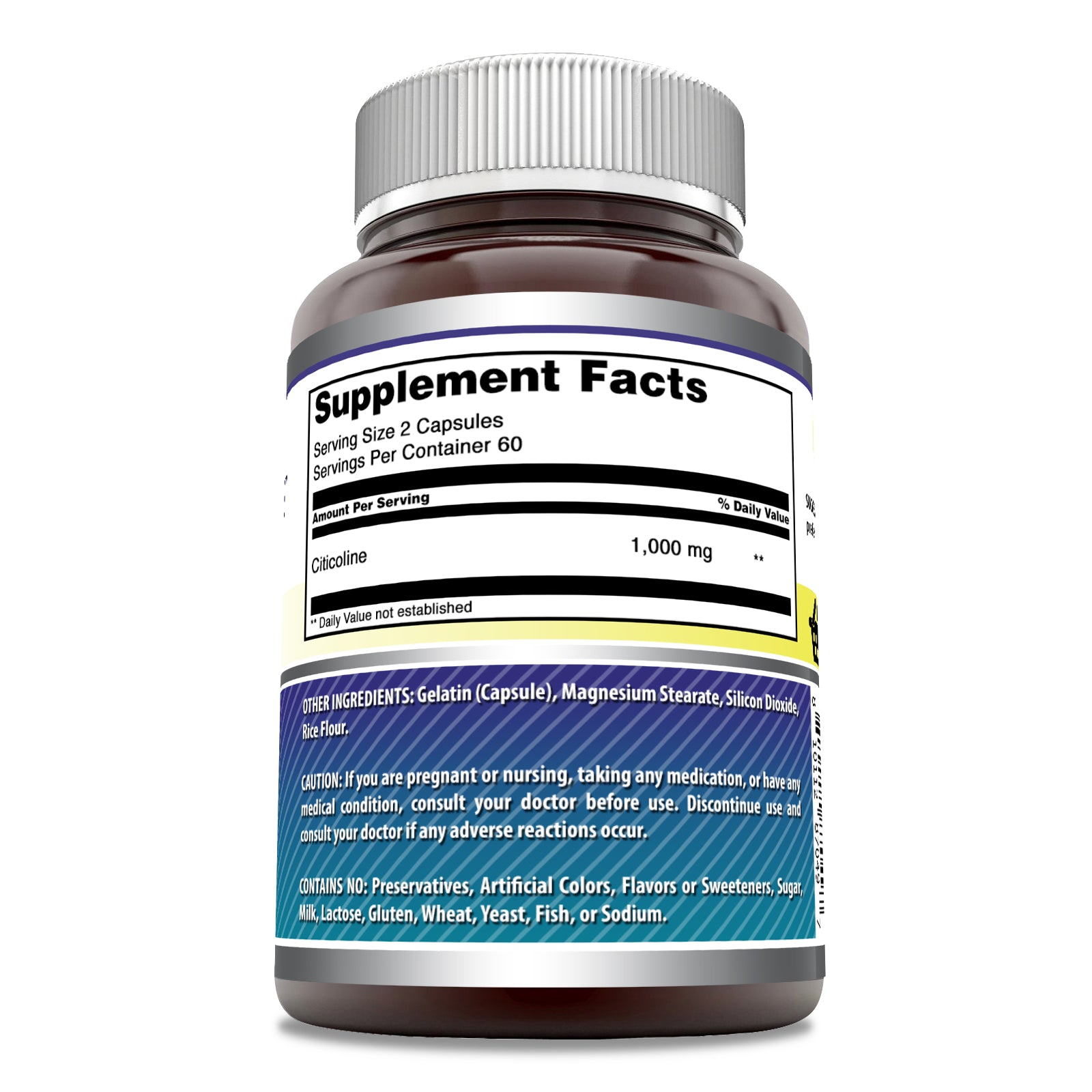 Amazing Formulas Citicoline | 1000 Mg Per Serving | 120 Capsules
