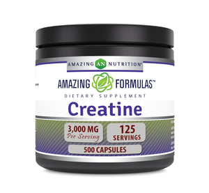 Amazing Formulas Creatine Monohydrate | 3000 Mg Per Serving | 500  Capsules