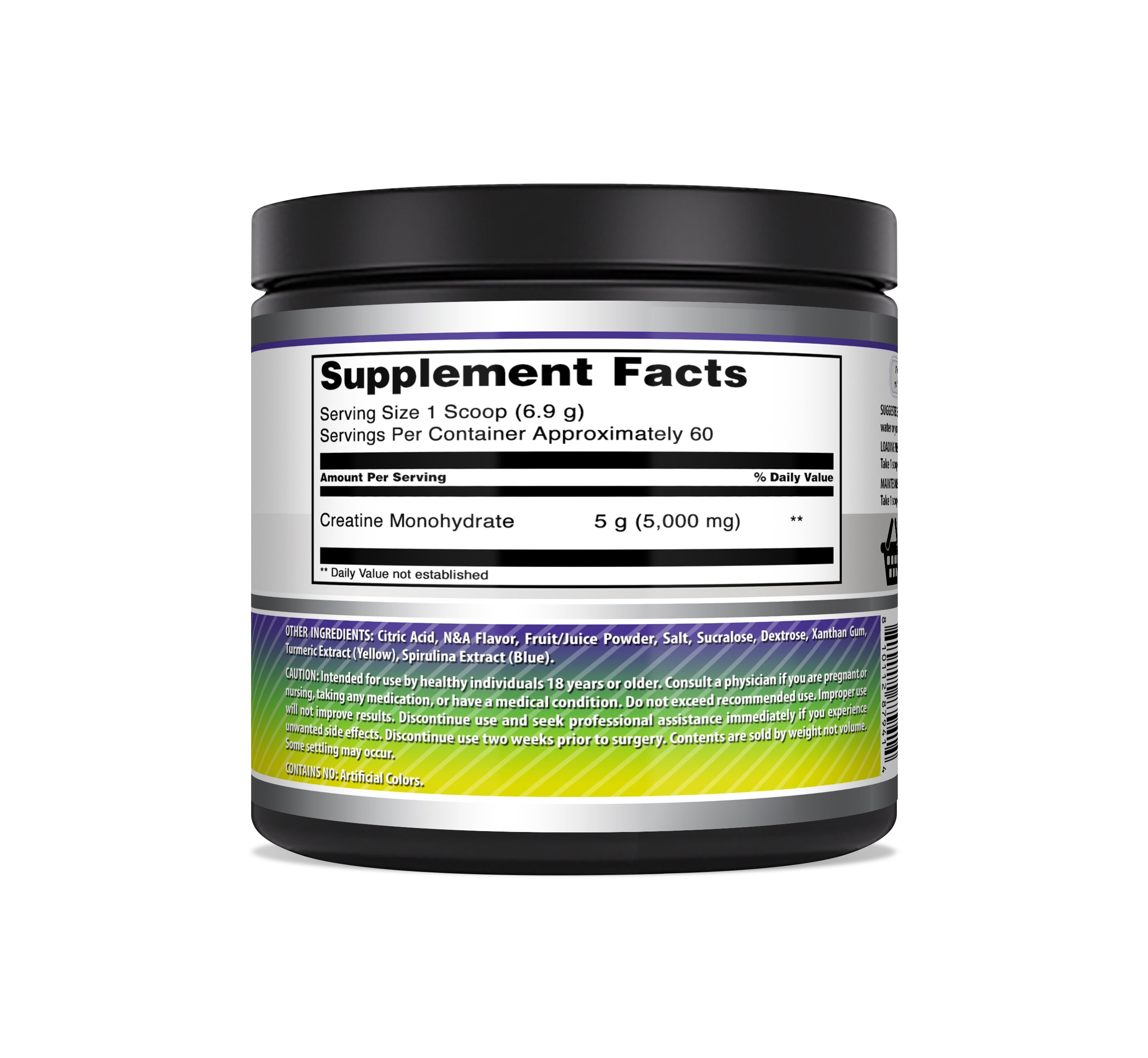 Amazing Formulas Creatine Monohydrate 5000 Mg (5 G) Lemon Lime Zest Flavor  | 60 Servings | 414 Grams (14.6 Oz) | Pre & Post-Workout Powder Supplement