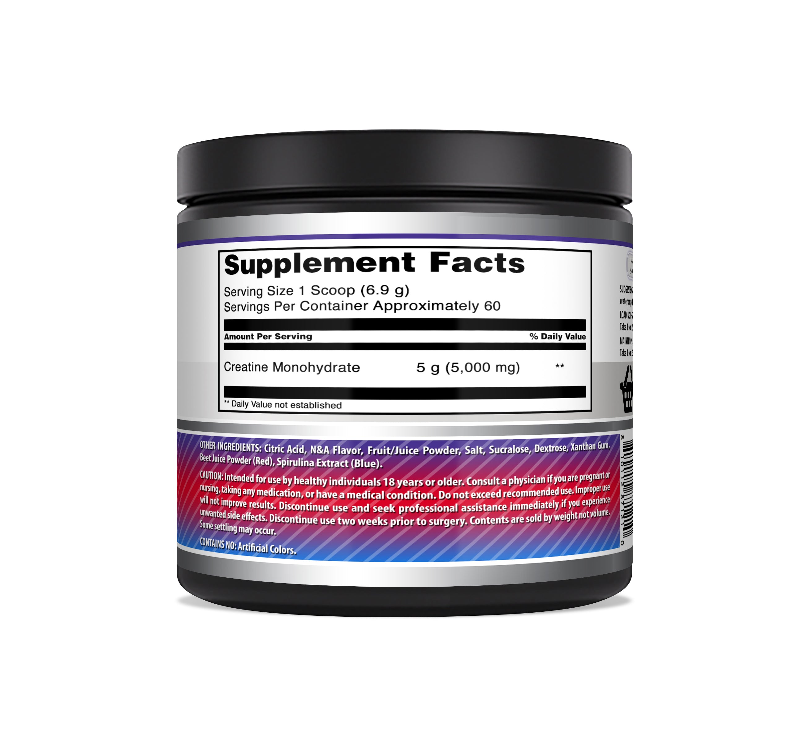 Amazing Formulas Creatine Monohydrate 5000 Mg WIld Berry Blast Flavor | 60 Servings | 414 Grams (14.6 Oz) | Pre & Post-Workout Powder Supplement