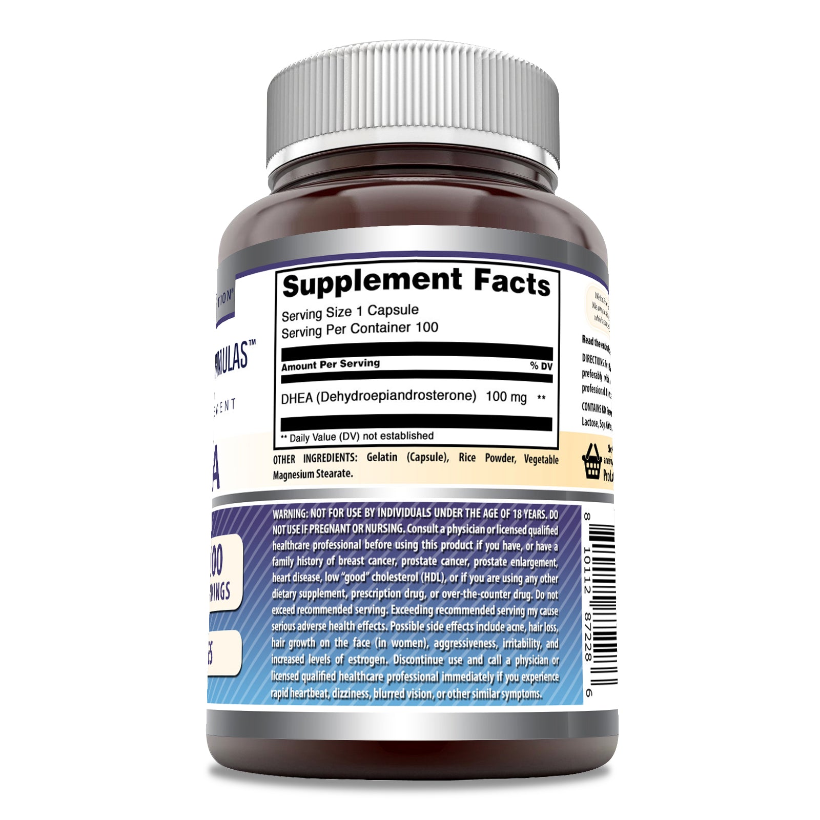 Amazing Formulas DHEA | 100 Mg | 100 Capsules