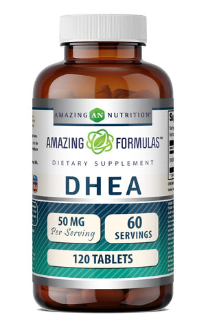 Amazing Formulas DHEA (Dehydroepiandrosterone) 50 Mg per Serving | 120 Tablets