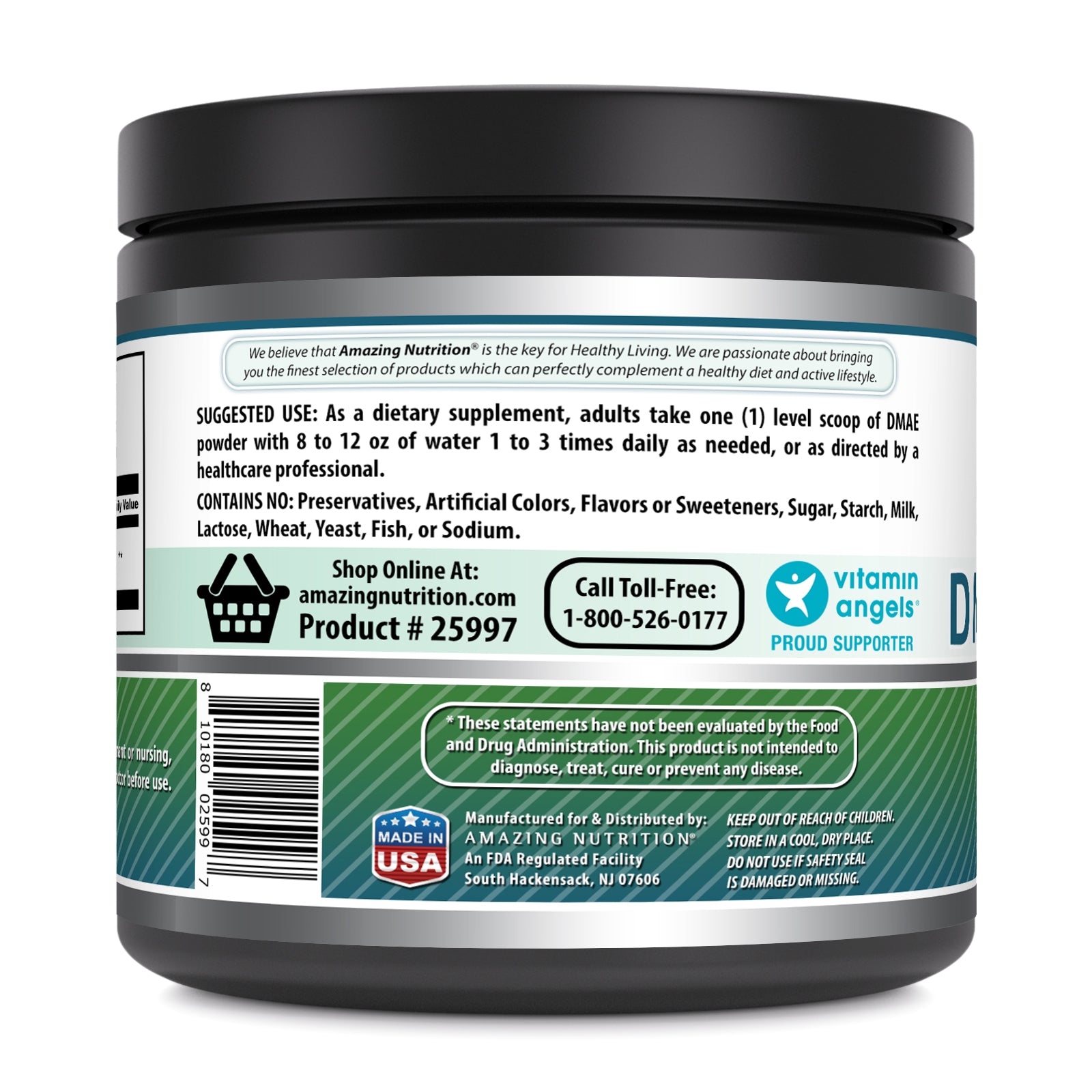Amazing Formulas DMAE Bitartrate | 100 Grams |  286 Servings