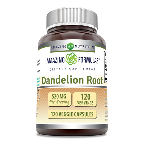 Image of Amazing Formulas Dandelion Root | 520 Mg | 120 Veggie Capsules