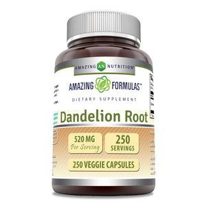 Amazing Formulas Dandelion Root 520 Mg 250 Veggie Capsules