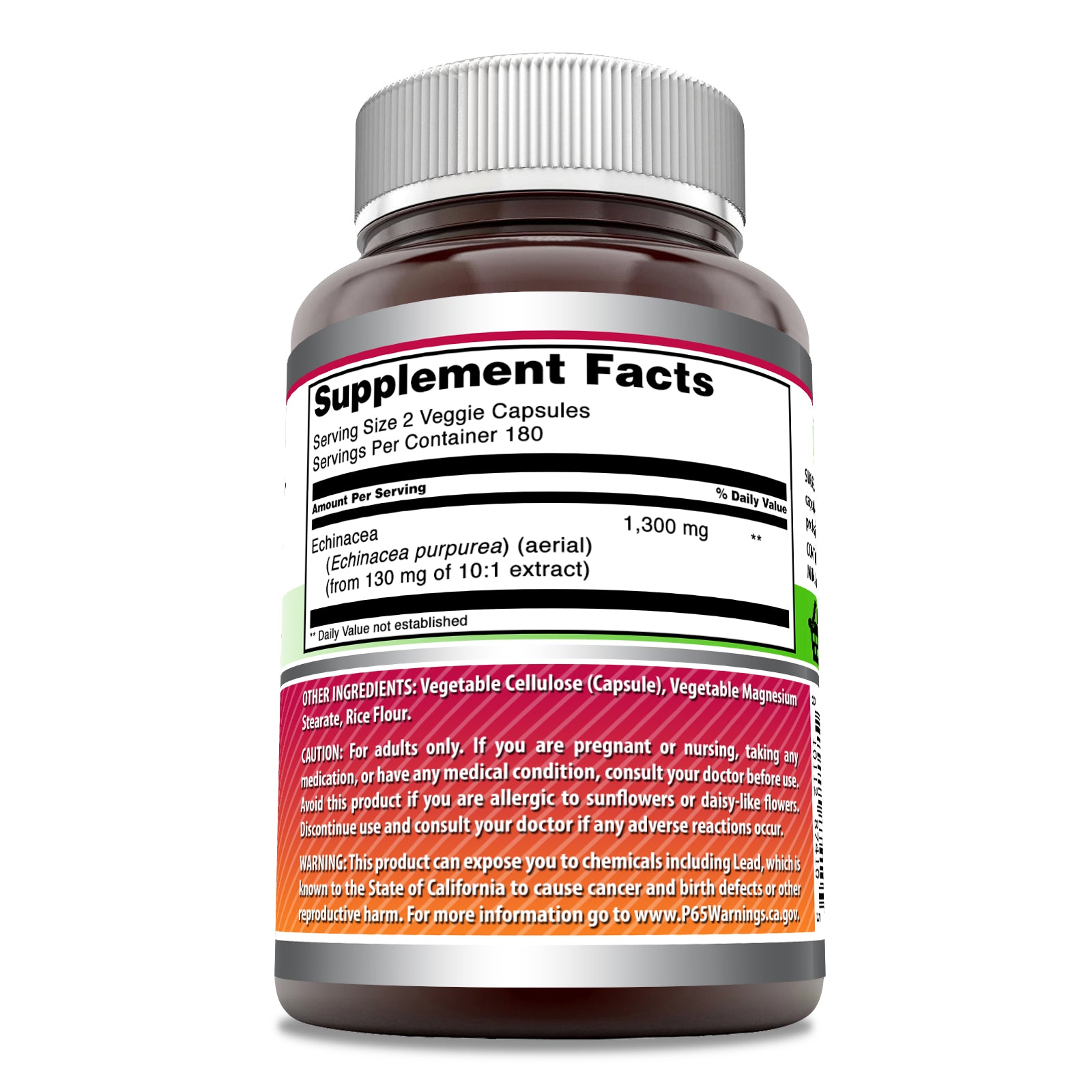 Amazing Formulas Echinacea | 1300 Mg Per Serving | 360 Veggie Capsules
