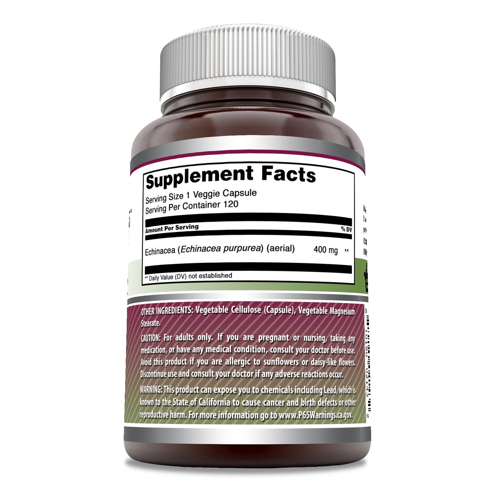 Amazing Formulas Echinacea | 400 Mg | 120 Veggie Capsules