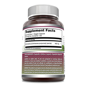Amazing Formulas Echinacea | 400 Mg | 120 Veggie Capsules